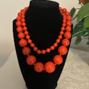 Beautiful Long Orange color Necklace (24") for any occasion